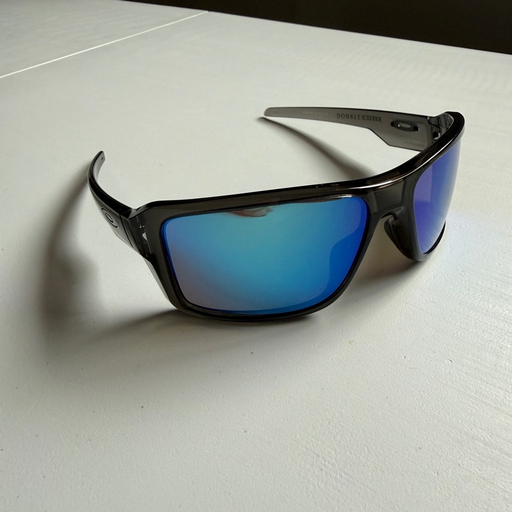 Oakley Double Edge Smoke Grey Frames with Saphire Prizm Lenses